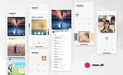 Blue music 02 app illustration ui