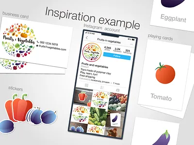 How to use "Vegetable frame" frame fruit icons illustration instagram material profile stories vector vegetable