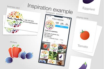 How to use "Vegetable frame" frame fruit icons illustration instagram material profile stories vector vegetable