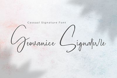 Geovanice - Casual Signature Font design icon illustration illustrator lettering logo minimal type typography vector