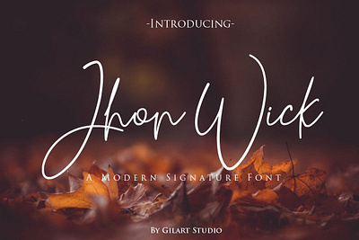 Jhon Wick | A Modern Signature Font animation app branding design icon illustration illustrator lettering minimal typography vector