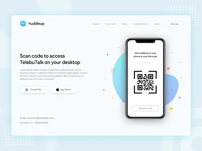 Web Login Landing page landingpage mobile qr code web login