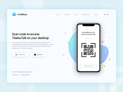 Web Login Landing page landingpage mobile qr code web login