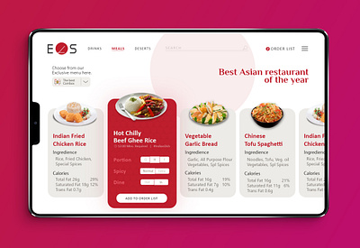 Interface Designing for Restaurant Digital Menu - iPad Mini adobe photoshop adobexd appinterface colors design digital menu interface ipad menu redesign responsive restaurant ui uidesign user experience user inteface ux uxdesign webdesign website design