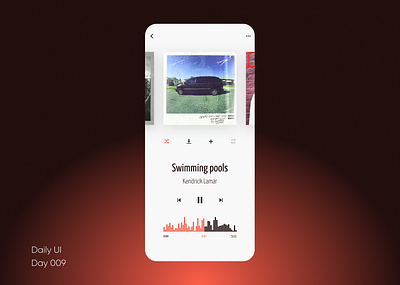 Music player // Day 9 // Daily UI dailyui day009