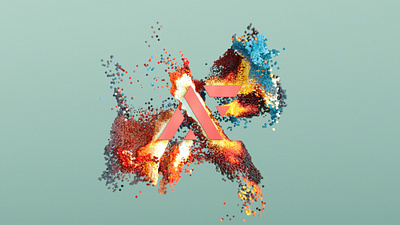 Avant001 3d design digital art logo particles render