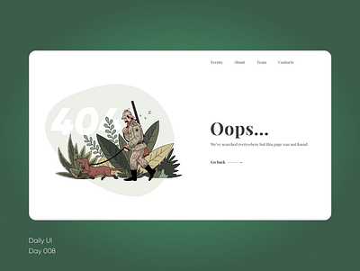 404 page // Day 8 // Daily UI dailyui day008