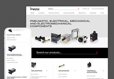 Impulse Automation Website Re-design design home homepage navigation technical ui ux web website