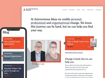 Autonomous Ideas Website branding design home homepage logo navigation responsive typography ui web website