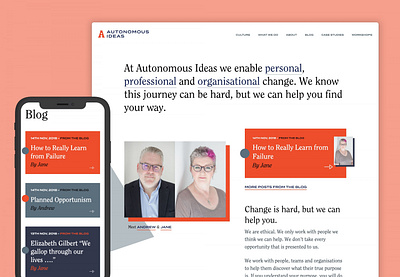 Autonomous Ideas Website branding design home homepage logo navigation responsive typography ui web website