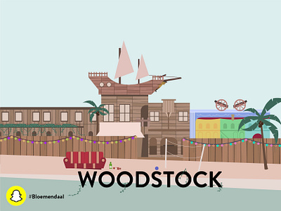 WOODSTOCK snapchat beach boat bolttles canons design filter flat graphic graphics illustration lights minimal palm ship simpel simple snapchat snapchat filter sofa vector