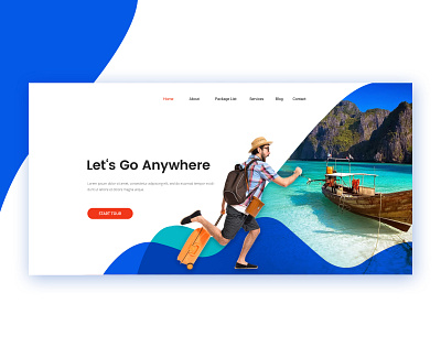 travel site layout design typography ui web website