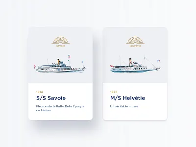 CGN #3 – Cards Concept boat branding card card design design flag gold hover state identity minimalism navigation shadow switzerland ui webdesign