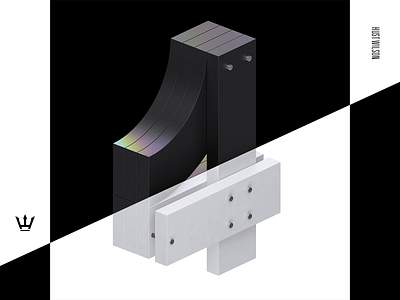 Number 4 a design hust wilson iridescent lettering type typography