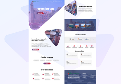 Educational website ui adobe branding design illustration minimal ui ux vector web website