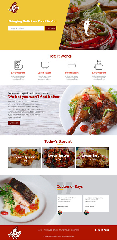 Food Delivery Web Design