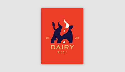 Dairy West Minimal Logo - Creative Logo ( Concept - 09 ) brand agency brand design brand identity branding logo logo design rebrand ui vector visual identity