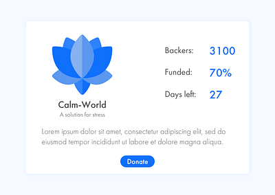 DailyUI Challenge | Crowdfunding | 032 campaign crowdfunding dailyui ui ux