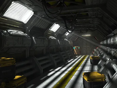 Gangway 3d boardgame card card game cardgame concept art digital 3d environment future futuristic game art pipes sciencefiction scifi space