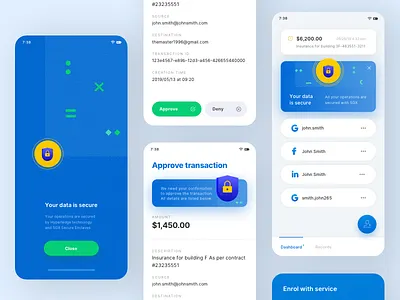 Transfer verification app application branding design illustration interface ui