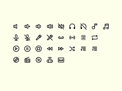 Music icons design icon design icons icons pack iconset vector