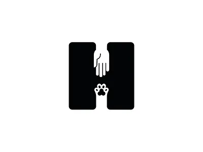 H logo letter h logotype dog cat human