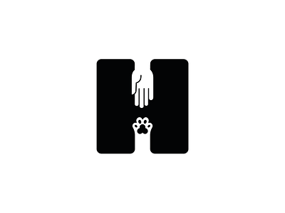 H logo letter h logotype dog cat human