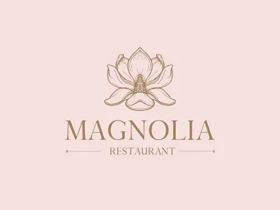 Magnolia floral flower graphicdesigner logo logotype magnolia restaurant