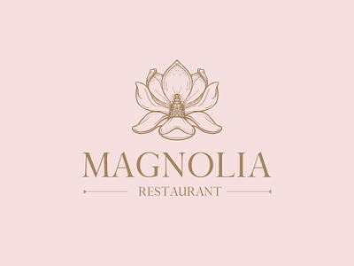 Magnolia floral flower graphicdesigner logo logotype magnolia restaurant