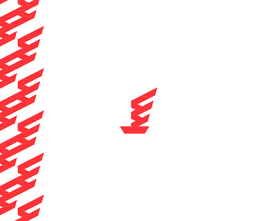Sailboard abstract geometric logo sailboard
