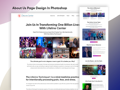Website Redesigning in Photoshop aboutus banner design layoutdesign photoshop website website redesign