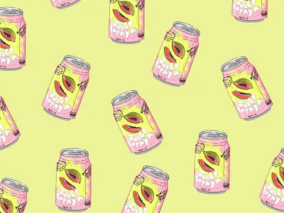 Juicy Papaya large design digitalart flat 2d geometric flat art graphic graphic art graphic pattern illustration pattern poster art vector