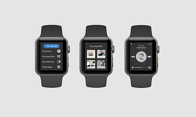 Music player - Apple Watch - DailyUI apple watch applewatch dailyui dailyui 009 design music music app music player usability ux uxdesign