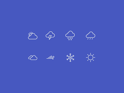 Weather Icon Design app branding design flat hamburg icon illustration illustrations minimal outline outline icons set icon vector weather weather icon