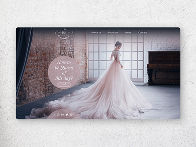 Wedding Dress Design new website branding graphic design graphicdesign landingpage pink ui uiux ux web webdesign website wedding