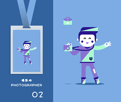 photographer flat illustration people photographer profession