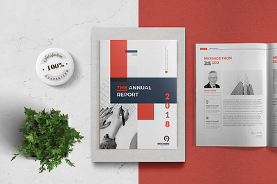 Annual Report 24 Pages annual report brochure brochure design brochure template company profile indesign brochure layout report report cover template design