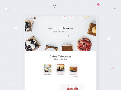 Cake🎂 cake cake landing page cake shop cake shop website creative design design dribbbble e commerce website landing page landing page concept ui ux web ui design