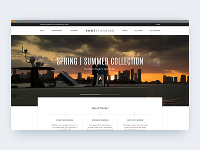 Knot Standard | Find a Stylist Slider animation carousel design fashion knot standard product design rollover stores ui
