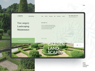 REWTS Landscape compony fresh full screen green landscape design landscape design company lanscape sans serif font serif ui ux webdesign website