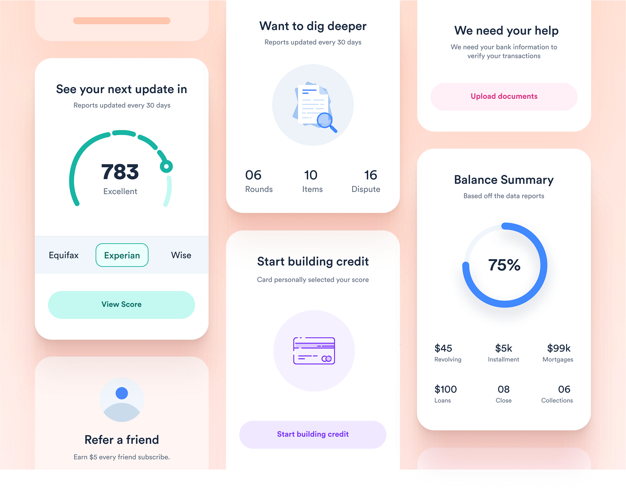 Cards & Widgets by Masudur Rahman on Dribbble