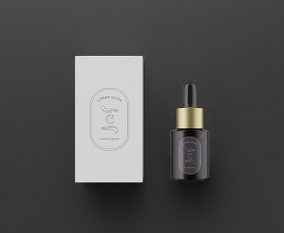 Lunar Glow | Logo, Packaging & Product Design beauty branding classic clean design illustration logo luxurious luxury minimal modern packaging product design serum skincare