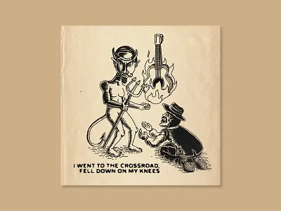 Crossroads blues crossroads design devil graphicdesign illustration music robert johnson
