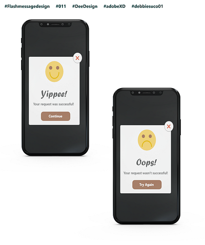 Day 11 design - Flash message design 011 adobexd daily 100 challenge dailyui design figmadesign ui