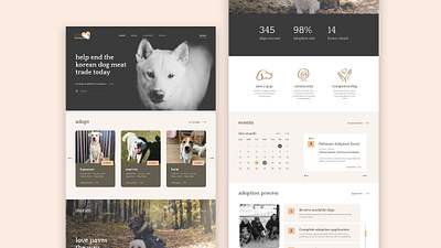 Dog Adoption Website Concept adoption concept dog website website design