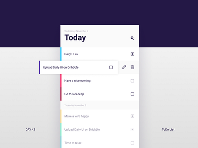 Daily UI Challenge Day #42 app challenge dailyui day 42 design mobile todo list ui ux