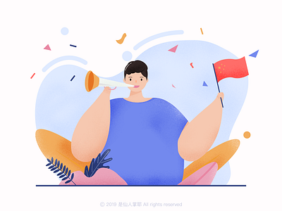 扁平插画-看比赛 branding design flat illustration 女排 插画 比赛 运动