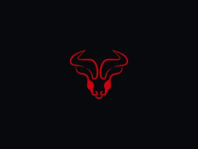 bull lines bull calm dark hungry lineart logotype minimalist logo redesign shape