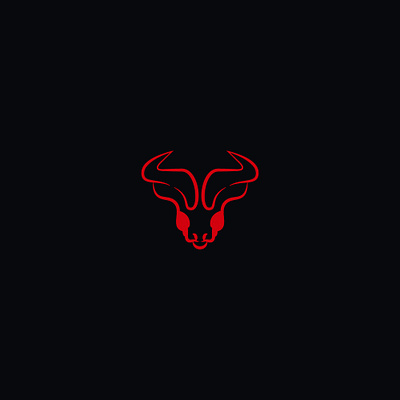 bull lines bull calm dark hungry lineart logotype minimalist logo redesign shape