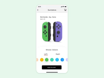 Daily UI // Day 033 // Customize Product app branding design minimal type typography ui ux vector